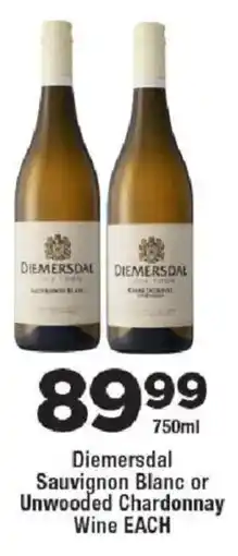 OK Liquor Diemersdal Sauvignon Blanc or Unwooded Chardonnay Wine offer