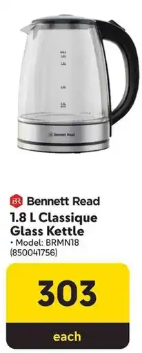 Makro Bennett Read Classique Glass Kettle offer