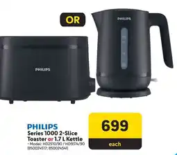 Makro Philips Series 1000 2-Slice Toaster or Kettle offer