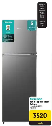 Makro Hisense Top Freezer/ Fridge offer