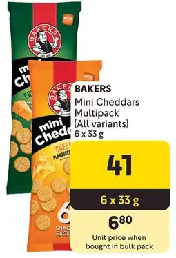 Makro Bakers Mini Cheddars Multipack offer