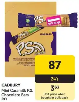 Makro Cadbury Mini Caramilk P.S. Chocolate Bars offer