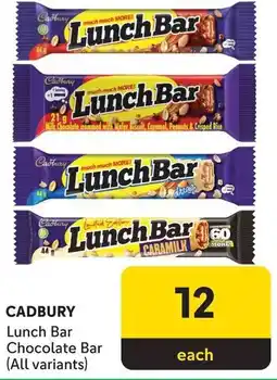 Makro Cadbury Lunch Bar Chocolate Bar offer