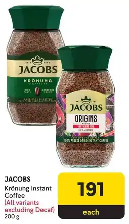 Makro Jacobs Krönung Instant Coffee offer