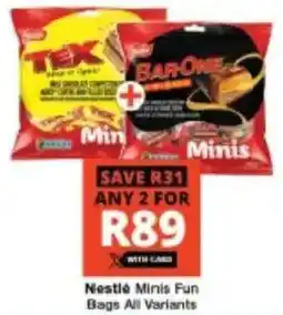 Checkers Nestlé Minis Fun Bags All Variants offer