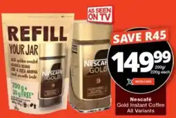Checkers Nescafé Gold Instant Coffee All Variants offer