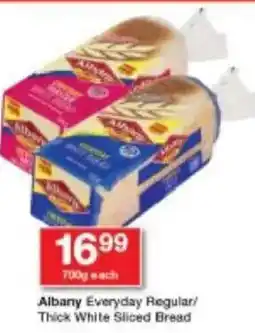 Checkers Albany Everyday Regular/ Thick White Sliced Bread offer