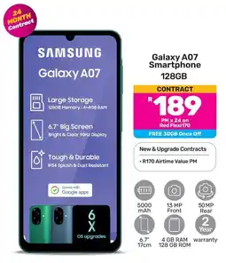 Game Samsung Galaxy A07 Smartphone 128GB offer