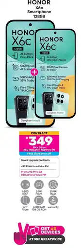 Game Honor X6c Smartphone 128GB offer