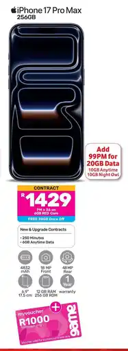 Game iPhone 17 Pro Max 256GB offer