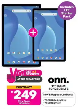Game Onn. 11" Tablet 4G 128GB LTE offer