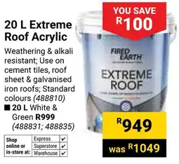 Builders Warehouse Fired Earth Extreme Roof Acrylic offer