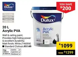 Builders Warehouse Dulux Acrylic PVA offer