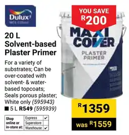 Builders Warehouse Dulux Solvent-based Plaster Primer offer