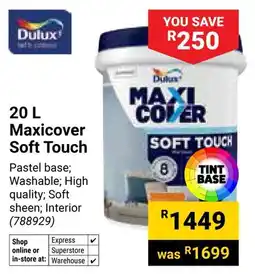 Builders Warehouse Dulux Maxicover Soft Touch offer