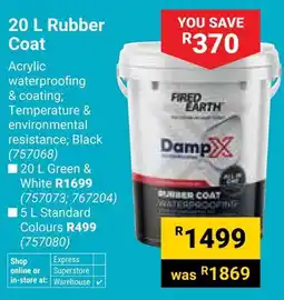 Builders Warehouse Fired Earth Rubber Coat offer