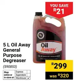 Builders Warehouse Oil Away General Purpose Degreaser offer