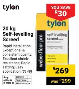 Builders Warehouse Tylon Self-levelling Screed offer