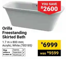 Builders Warehouse Orilla Freestanding Skirted Bath offer