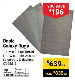 Builders Warehouse Basic Galaxy Rugs offer