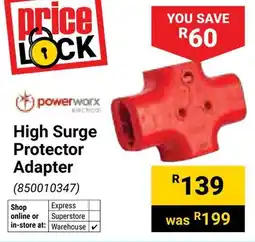 Builders Warehouse Powerworx High Surge Protector Adapter offer