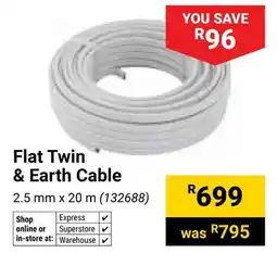 Builders Warehouse Flat Twin & Earth Cable offer