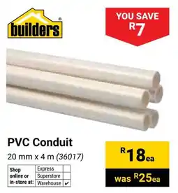 Builders Warehouse Builders PVC Conduit offer