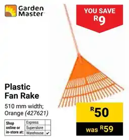 Builders Warehouse Garden Master Plastic Fan Rake offer