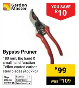 Builders Warehouse Garden Master Bypass Pruner offer