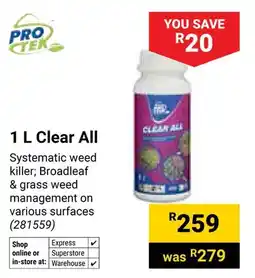 Builders Warehouse Protek Clear All offer