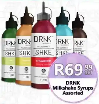 Take 'n Pay DRNK Milkshake Syrups Assorted offer