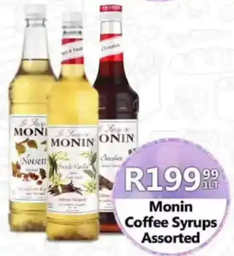 Take 'n Pay Monin Coffee Syrups Assorted offer