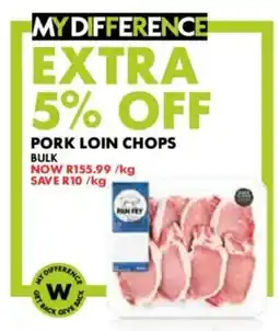 Woolworths Pork loin chops offer