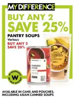 Woolworths Pantry soups offer