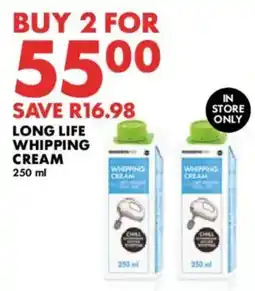 Woolworths Long life whipping cream offer