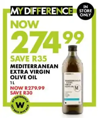 Woolworths Mediterranean extra virgin olive oil offer