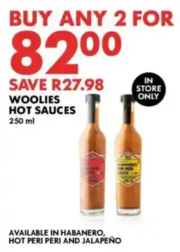 Woolworths Woolies hot sauces offer