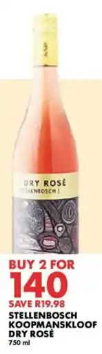 Woolworths Stellenbosch koopmanskloof dry rosé offer