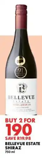 Woolworths Bellevue estate shiraz offer