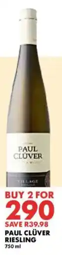 Woolworths Paul clüver riesling offer
