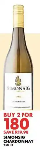 Woolworths Simonsig chardonnay offer