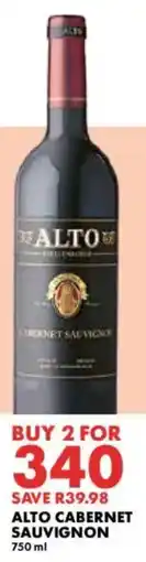 Woolworths Alto cabernet sauvignon offer
