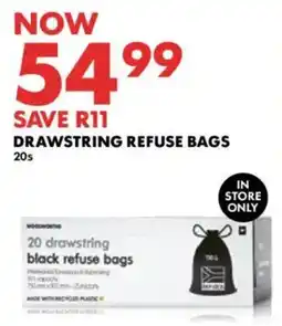 Woolworths Drawstring refuse bags offer