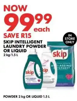 Woolworths Skip intelligent laundry powder or liquid offer