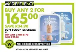 Woolworths Soft scoop ice cream offer