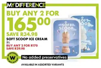 Woolworths Soft scoop ice cream offer