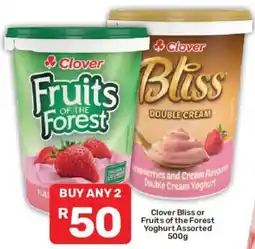 Pick n Pay Clover Bliss or Fruits of the Forest Yoghurt Assorted offer