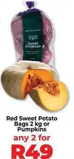 Food Lover's Market Red sweet potato bags 2 kg or pumpkins offer