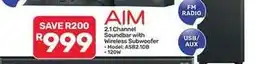 Pick n Pay Hypermarket Aim - aim 2.1 channel soundbar with wireless subwoofer offer