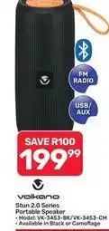 Pick n Pay Hypermarket Volkano - stun 2.0 series portable speaker offer